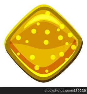 Yellow candie icon. Cartoon illustration of yellow candie vector icon for web. Yellow candie icon, cartoon style