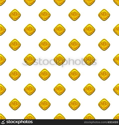Yellow candie pattern seamless repeat in cartoon style vector illustration. Yellow candie pattern
