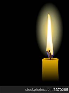 yellow candle - vector