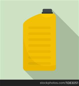 Yellow canister icon. Flat illustration of yellow canister vector icon for web design. Yellow canister icon, flat style