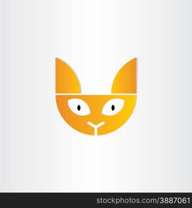 yellow cat head icon design