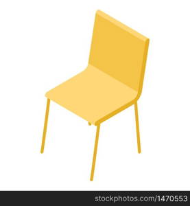 Yellow chair icon. Isometric of yellow chair vector icon for web design isolated on white background. Yellow chair icon, isometric style