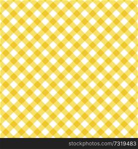 Yellow checkered tablecloth. Background