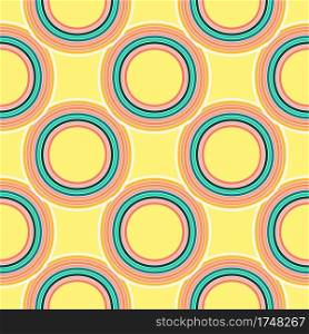 Yellow circles abstract geometric seamlerss pattern. abstrcat geometric shapes vector pattern