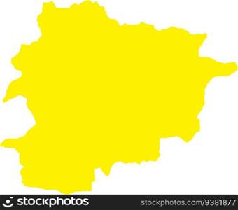 YELLOW CMYK color map of ANDORRA