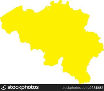 YELLOW CMYK color map of BELGIUM
