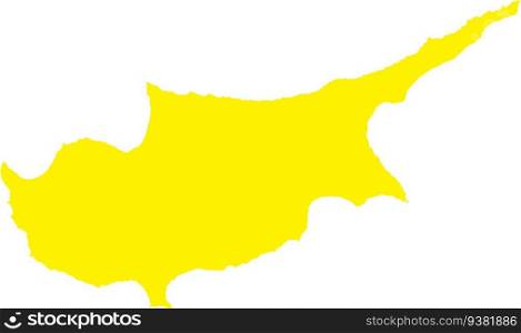 YELLOW CMYK color map of CYPRUS