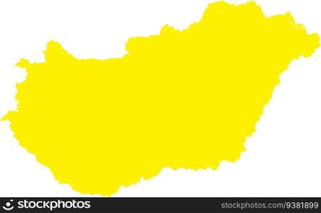 YELLOW CMYK color map of HUNGARY
