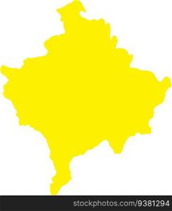 YELLOW CMYK color map of KOSOVO