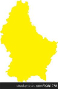 YELLOW CMYK color map of LUXEMBOURG