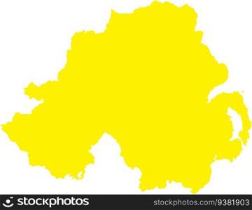 YELLOW CMYK color map of NORTHERN IRELAND