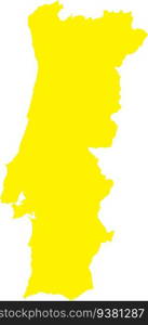 YELLOW CMYK color map of PORTUGAL