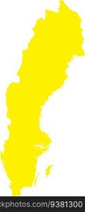 YELLOW CMYK color map of SWEDEN