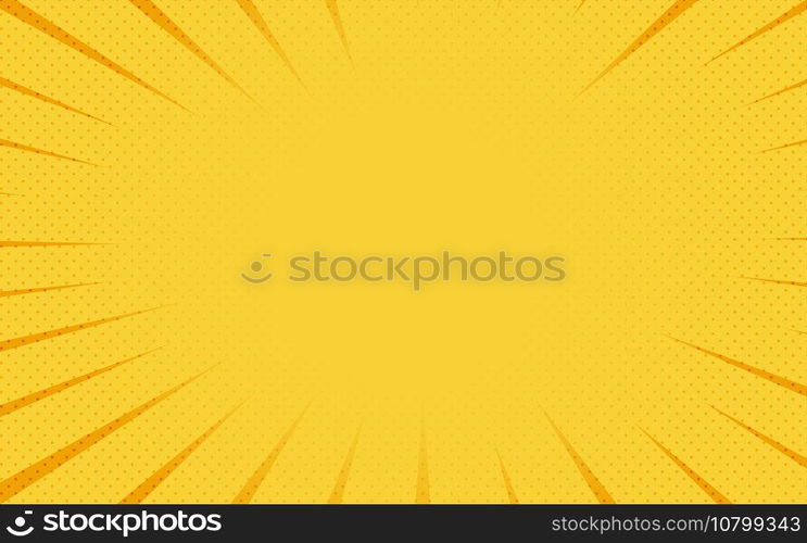 Yellow comic background Retro vector