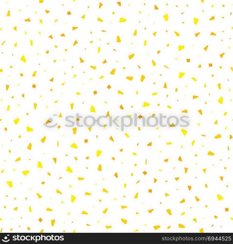 Yellow Confetti Seamless Pattern Isolated on White Background. Yellow Confetti Seamless Pattern
