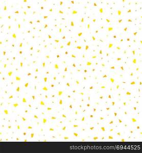 Yellow Confetti Seamless Pattern Isolated on White Background. Yellow Confetti Seamless Pattern