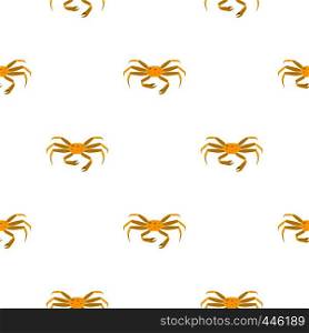 Yellow crab pattern seamless background in flat style repeat vector illustration. Yellow crab pattern seamless
