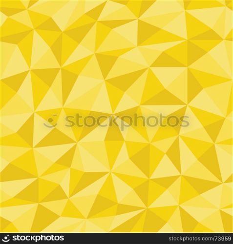 Yellow Crumpled Paper With Geometric Seamless Pattern. Frame Border Wallpaper. Elegant Repeating Vector Ornament