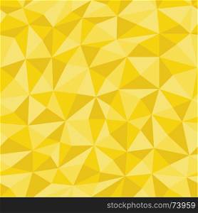 Yellow Crumpled Paper With Geometric Seamless Pattern. Frame Border Wallpaper. Elegant Repeating Vector Ornament