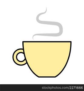 Yellow cup with steam.web design. Simple vector illustration. stock image. EPS 10.. Yellow cup with steam.web design. Simple vector illustration. stock image. 