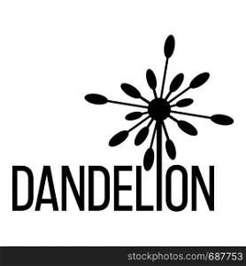 Yellow dandelion logo icon. Simple illustration of yellow dandelion vector icon for web.. Yellow dandelion logo icon, simple style.