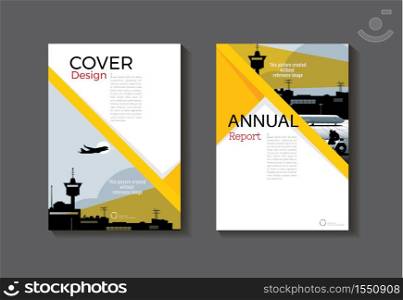 yellow design book cover modern cover abstract Brochure cover template,annual report, magazine and flyer layout Vector a4