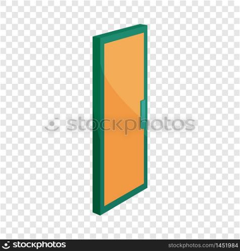 Yellow door icon. Cartoon illustration of door vector icon for web design. Yellow door icon, cartoon style