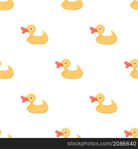 Yellow duck toy pattern seamless background texture repeat wallpaper geometric vector. Yellow duck toy pattern seamless vector