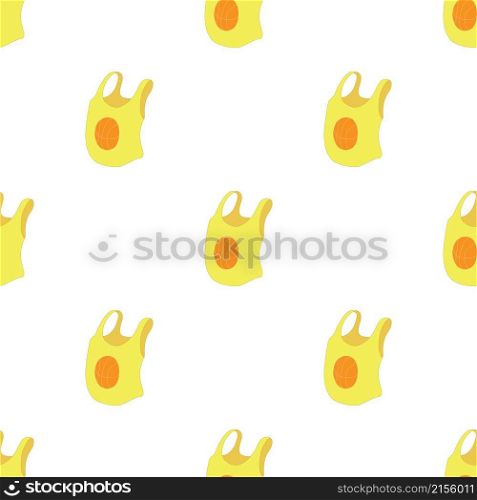 Yellow female tank top with basketball ball pattern seamless background texture repeat wallpaper geometric vector. Yellow female tank top with basketball ball pattern seamless vector
