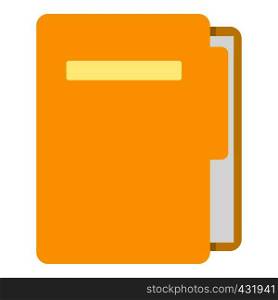 Yellow file folder icon flat isolated on white background vector illustration. Yellow file folder icon isolated