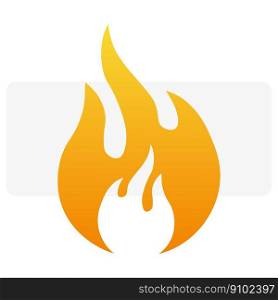 Yellow fire icon, great design for any purposes. Vector illustration. EPS 10.. Yellow fire icon, great design for any purposes. Vector illustration.