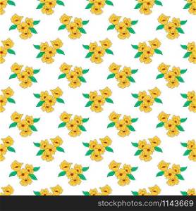 yellow flowers seamless pattern illustration