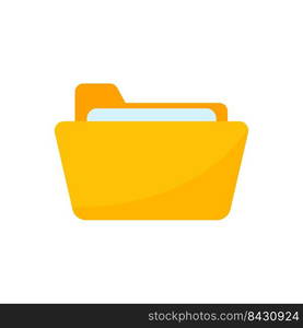 Yellow folders for organizing documents. sorting large amounts of data