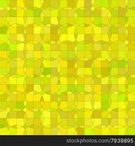 Yellow Geometric Circle Background. Abstract Yellow Pattern.. Yellow Geometric Circle Background