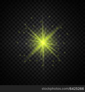 yellow glowing light glitter