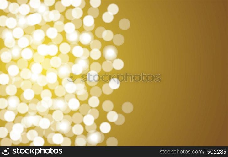 Yellow Golden Light Circle Dots Bokeh Effect Dynamic Background