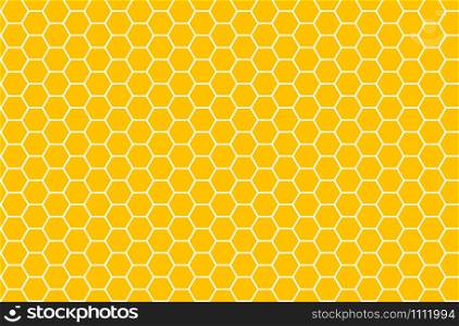 Yellow honeycomb honey seamless pattern Vector eps hexagons of geometric shapes mosaic background