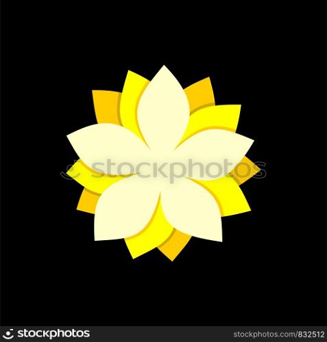 Yellow Jasmine Ornamental Logo Template Illustration Design. Vector EPS 10.