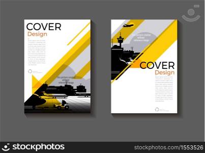 yellow layout abstract background modern cover design modern book cover Brochure cover template,annual report, magazine and flyer Vector a4