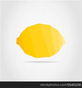 Yellow lemon on a grey background