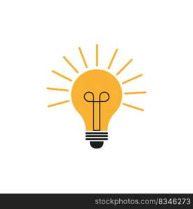 yellow light bulb rays. idea sign. Creative energy, imagination concept. Electricity, shine. Vector illustration. Stock image. EPS 10.. yellow light bulb rays. idea sign. Creative energy, imagination concept. Electricity, shine. Vector illustration. Stock image. 