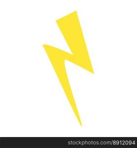 Yellow lightning on a white background. Vector illustration in the style of old school tattoo. Yellow lightning on a white background. illustration in the style of old school tattoo