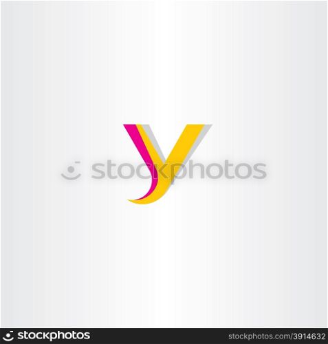 yellow magenta letter y logo design