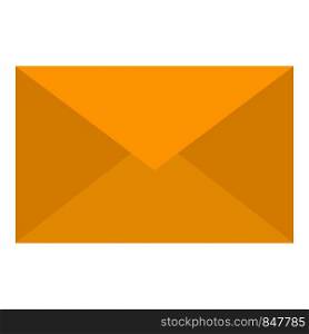 Yellow mail letter icon. Flat illustration of yellow mail letter vector icon for web design. Yellow mail letter icon, flat style