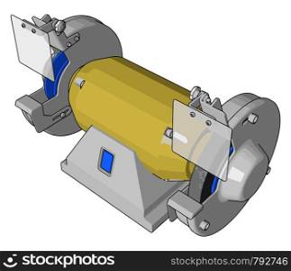 Yellow milling, illustration, vector on white background.
