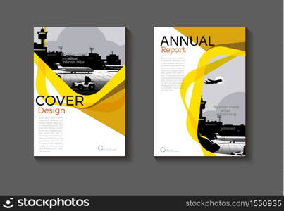 yellow modern Circle Yellow cover design modern book cover abstract Brochure cover template,annual report, magazine and flyer layout Vector a4