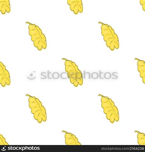 Yellow oak leaf pattern seamless background texture repeat wallpaper geometric vector. Yellow oak leaf pattern seamless vector