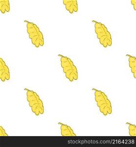 Yellow oak leaf pattern seamless background texture repeat wallpaper geometric vector. Yellow oak leaf pattern seamless vector
