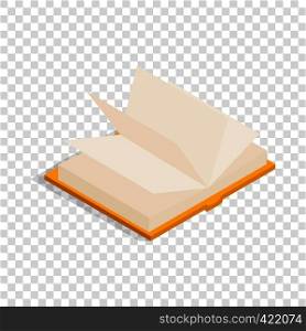Yellow open book isometric icon 3d on a transparent background vector illustration. Yellow open book isometric icon