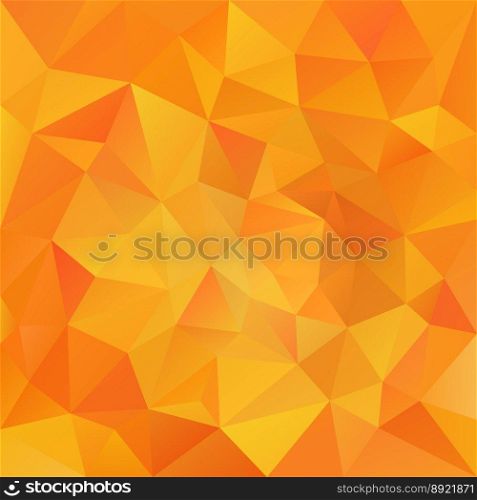 Yellow orange abstract polygon triangular pattern vector image